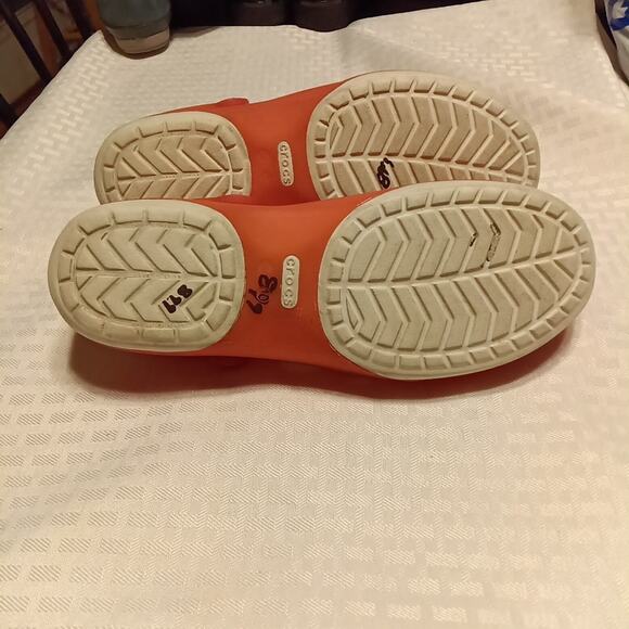 Crocs Carlie Cutout Clogs Shoes Mary Jane Coral Pink Sz 10 Fun Color Jelly - Picture 5 of 5